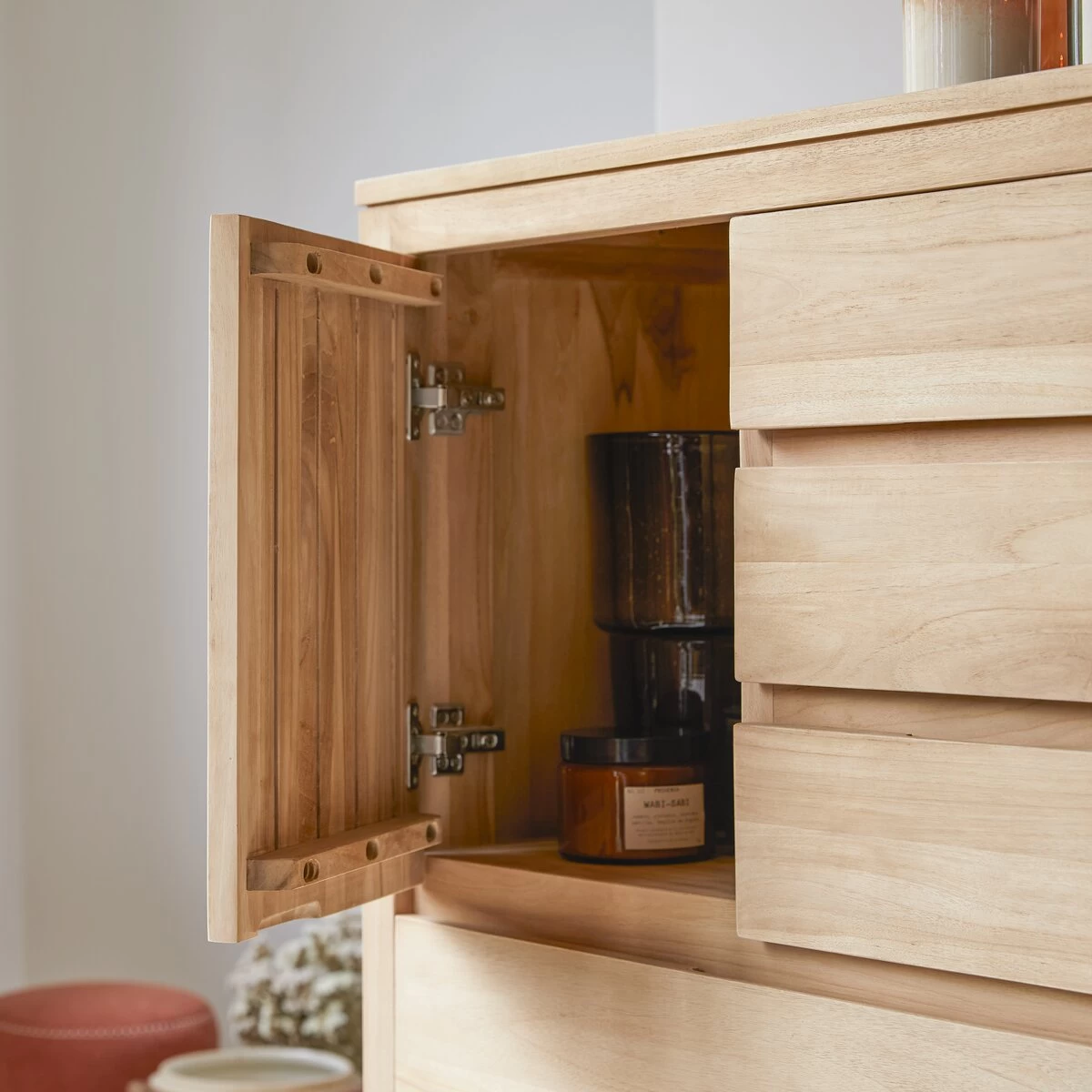 Paulo - Bahut En Teck Massif 80 Cm – Image 5