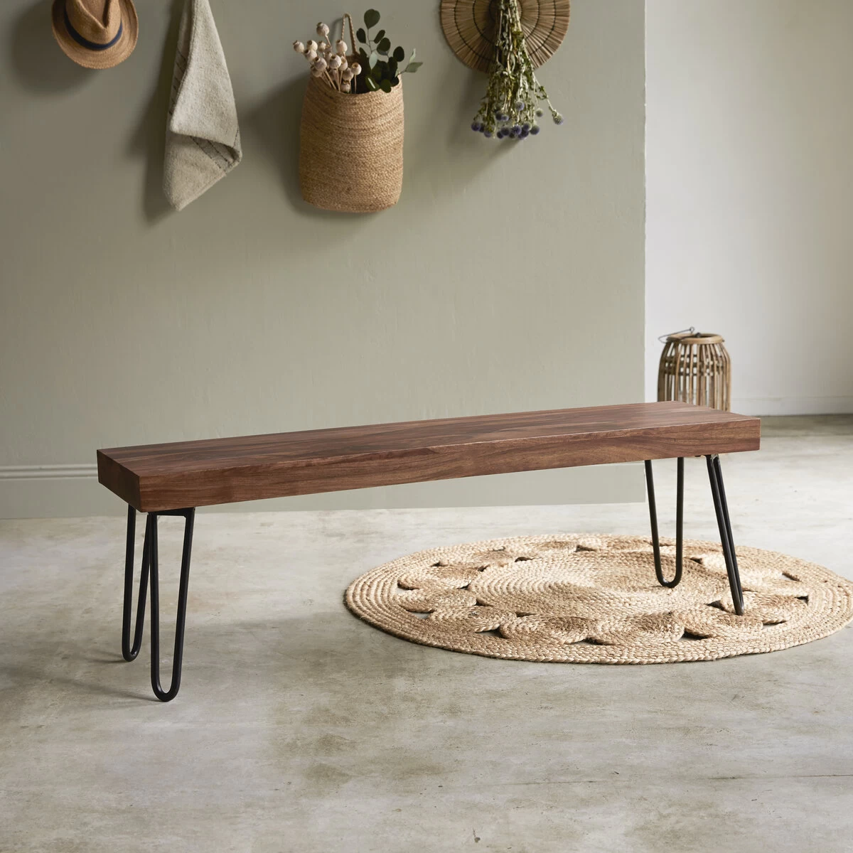 Helga - Banc En Palissandre Massif 135 Cm – Image 2