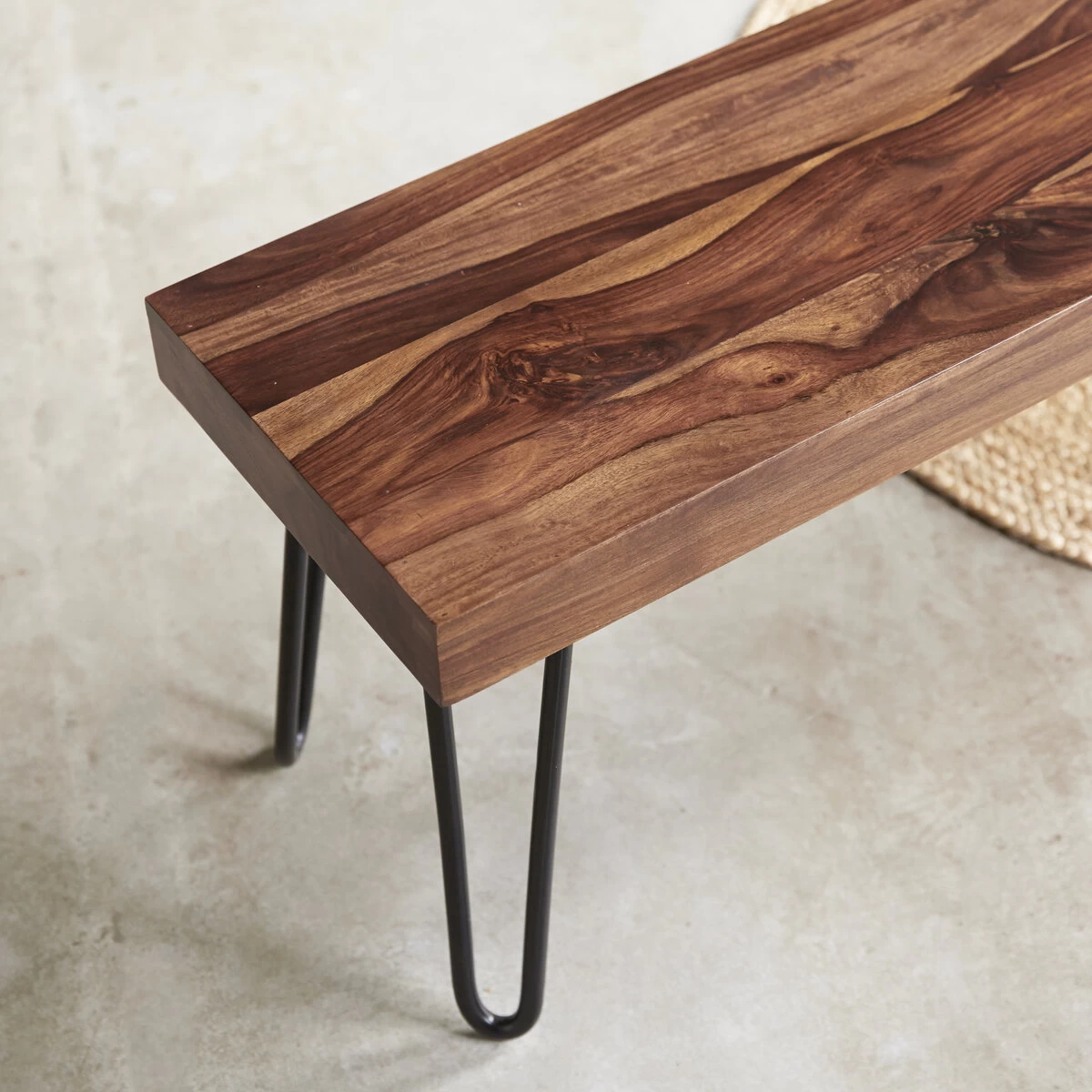 Helga - Banc En Palissandre Massif 135 Cm – Image 5