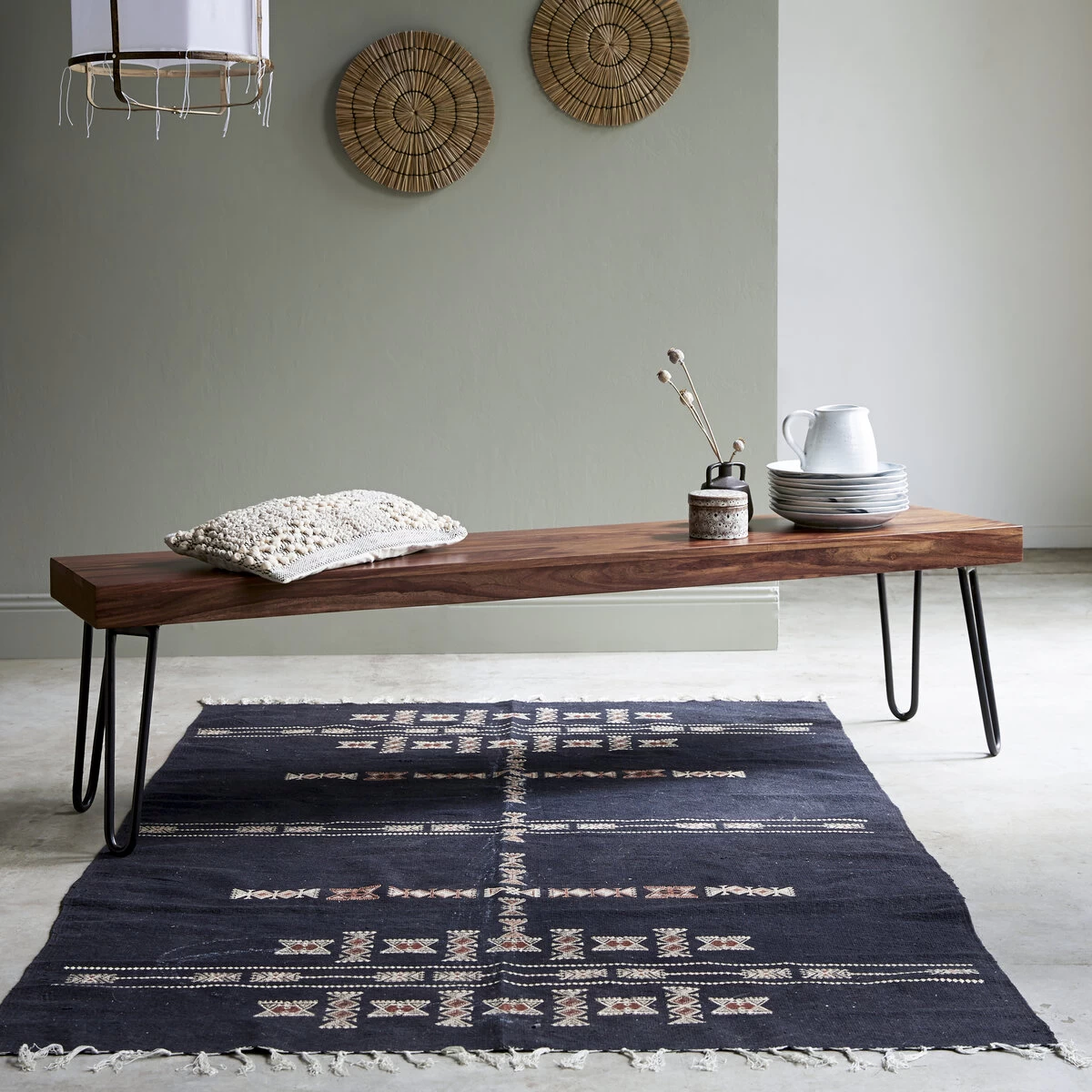 Helga - Banc En Palissandre Massif 180 Cm – Image 2