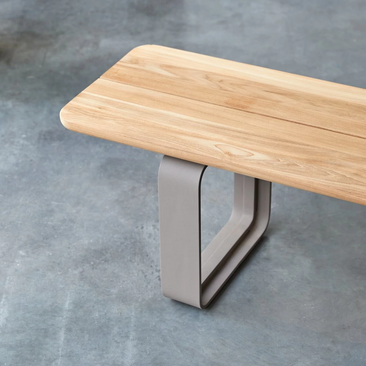 Harper - Banc En Teck Massif Et Aluminium – Image 6