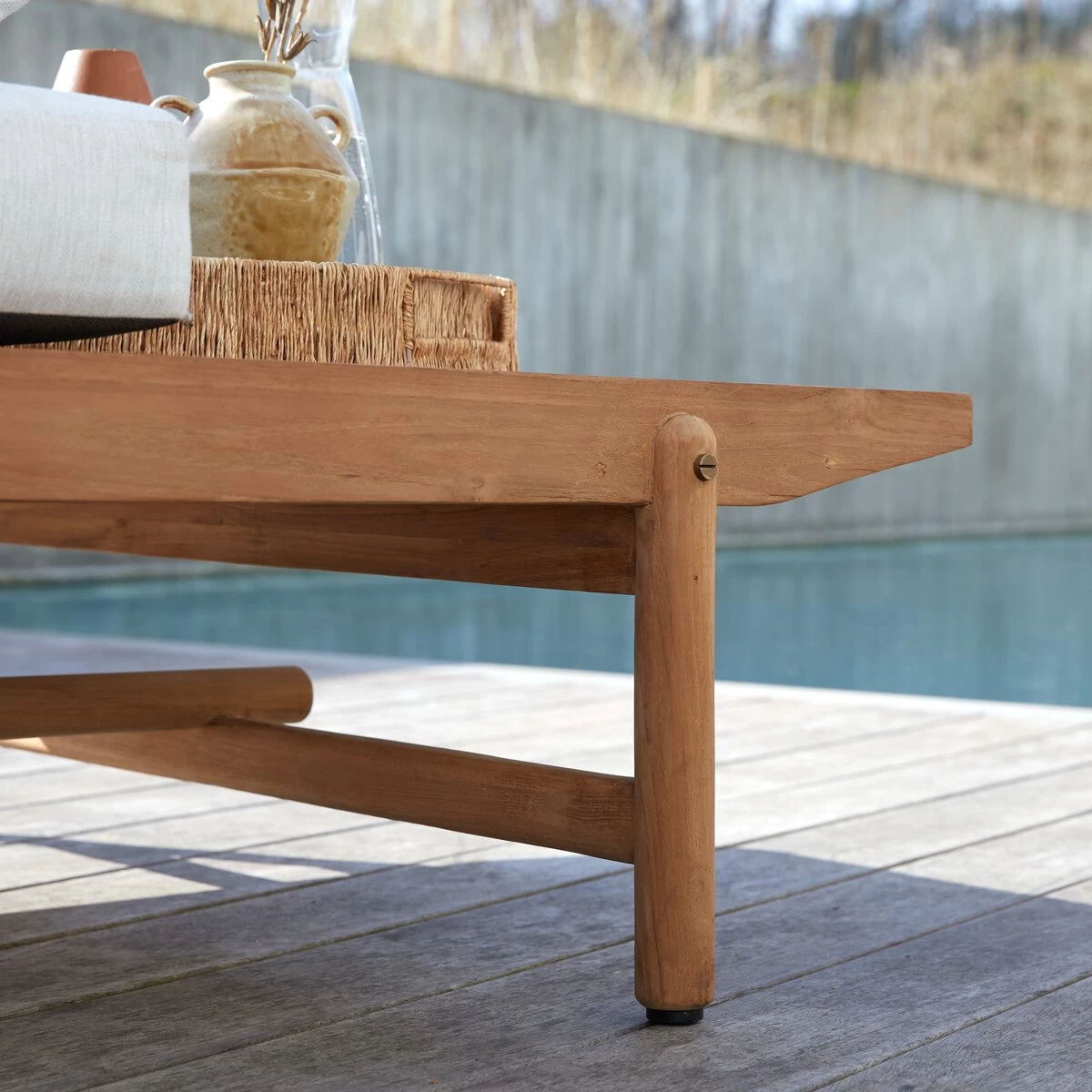 Fado - Banquette De Jardin En Teck Massif 1 Place – Image 7