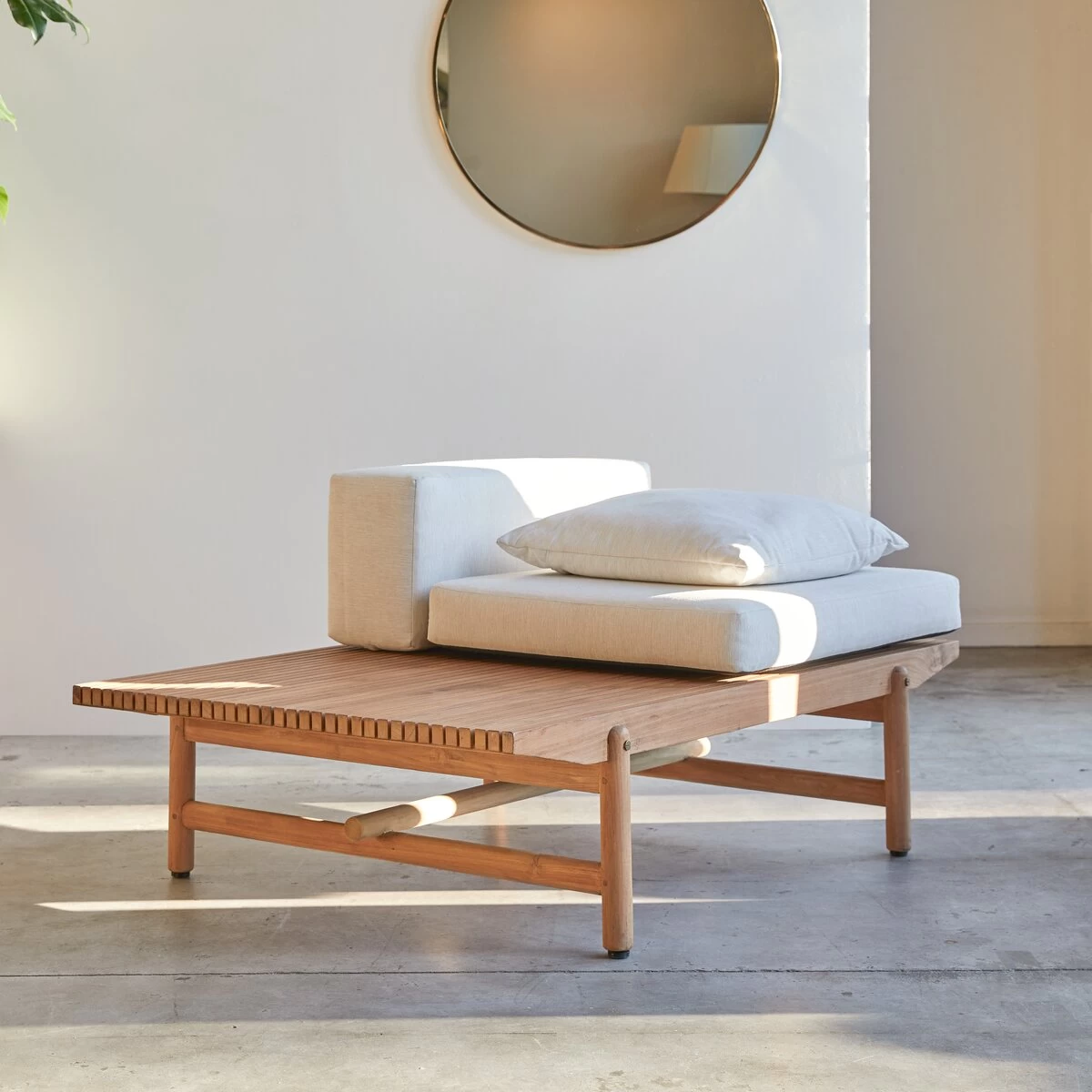 Fado - Banquette En Teck Massif 1 Place – Image 5