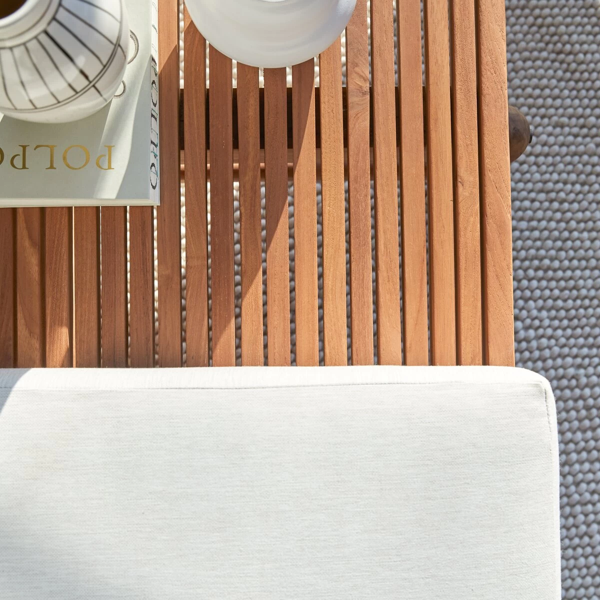 Fado - Banquette En Teck Massif 1 Place – Image 7