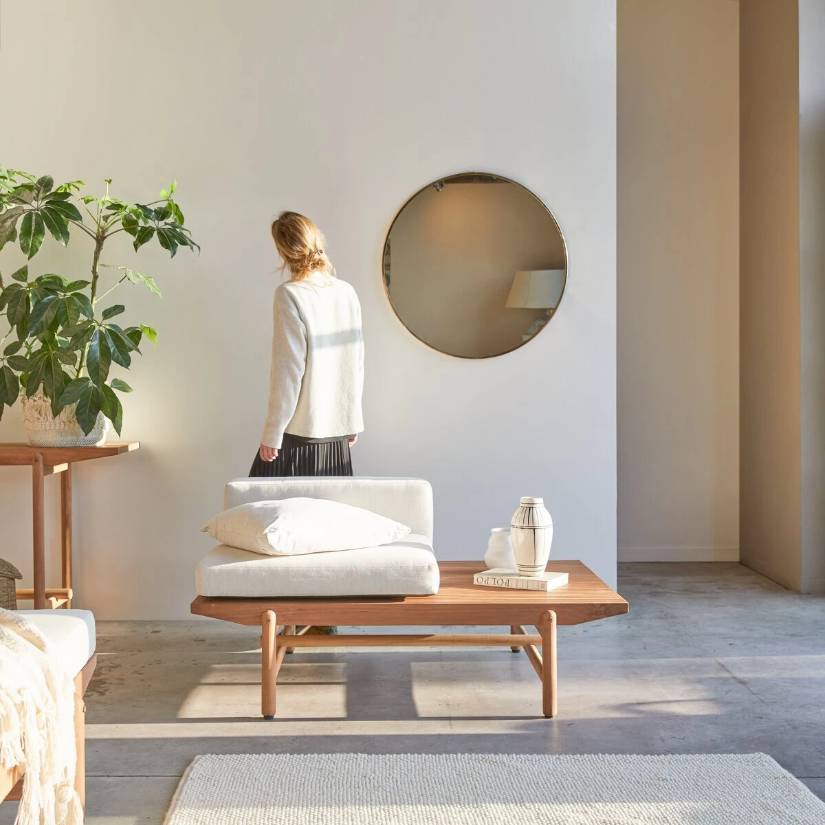 Fado - Banquette En Teck Massif 1 Place