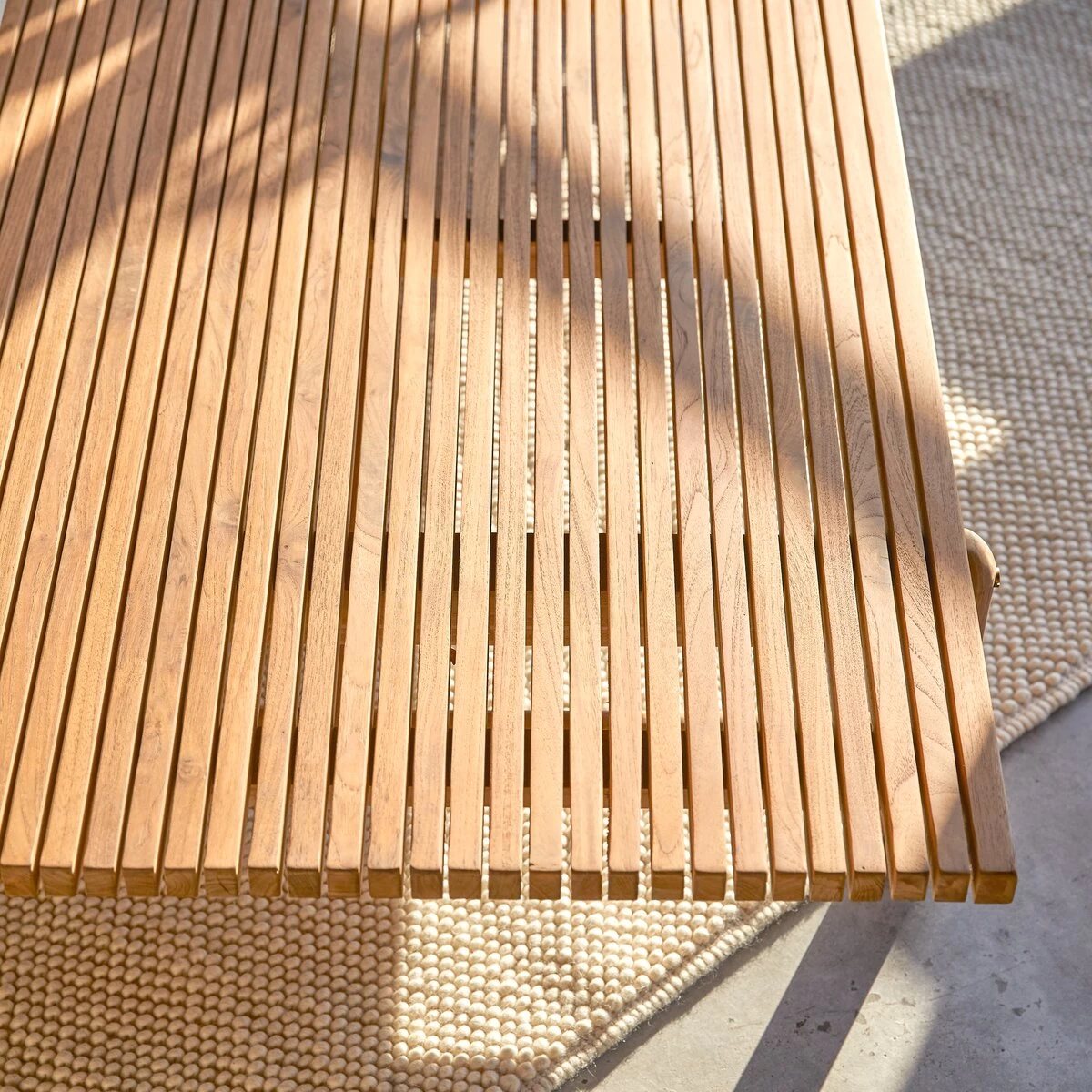 Fado - Banquette En Teck Massif 2 Places – Image 2