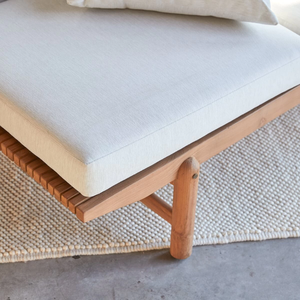 Fado - Banquette En Teck Massif 2 Places – Image 3