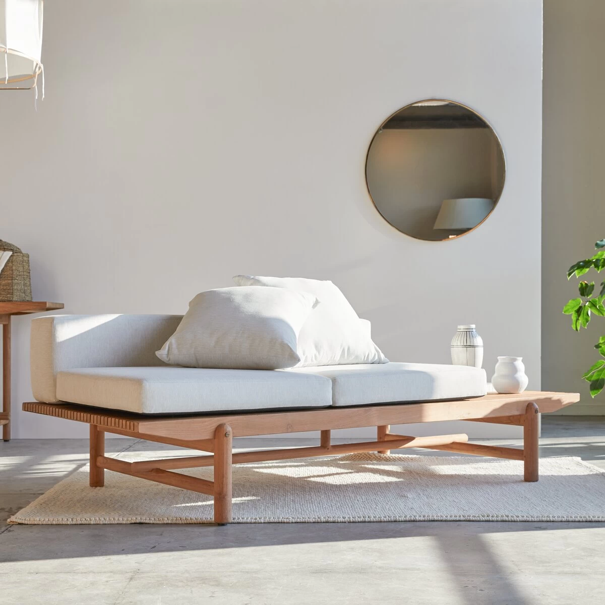 Fado - Banquette En Teck Massif 2 Places – Image 5