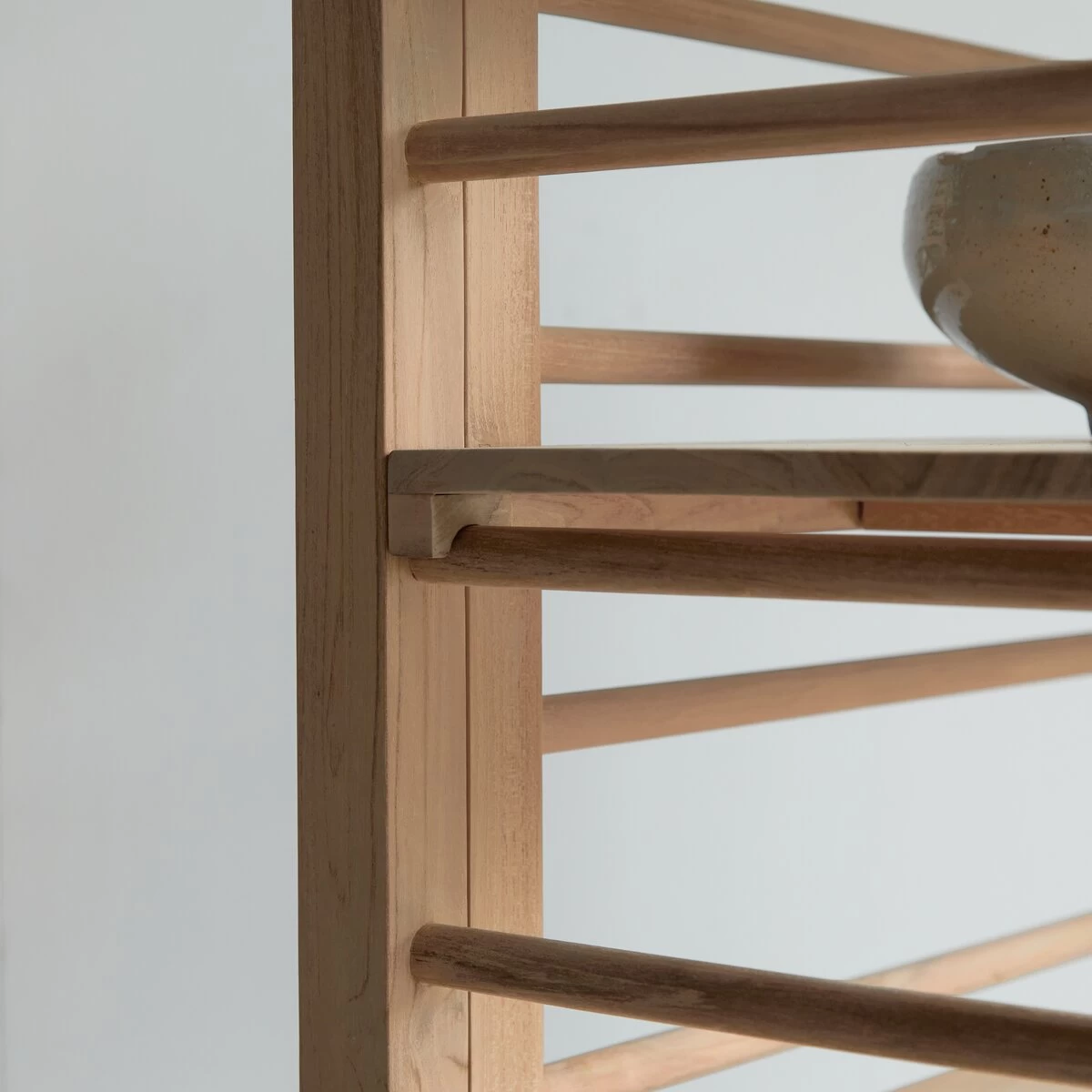 Sera - Bibliothèque Basse En Teck Massif – Image 7