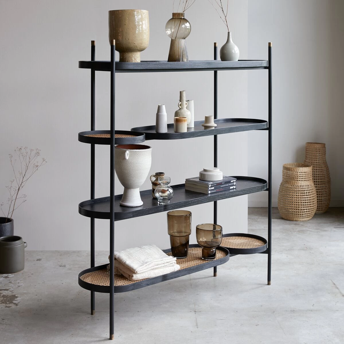 Alix - Bibliothèque En Mindi Et Cannage – Image 4