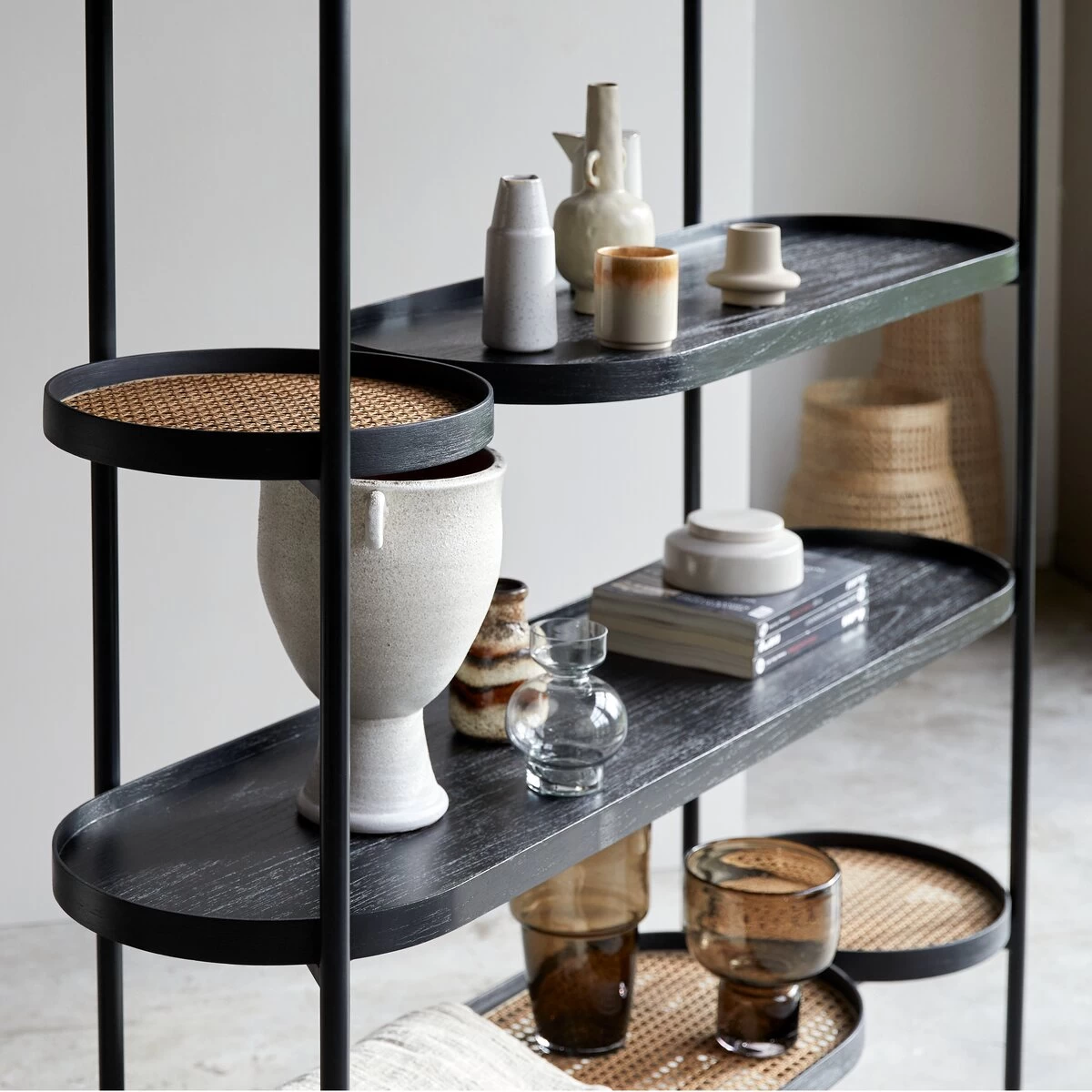 Alix - Bibliothèque En Mindi Et Cannage – Image 6