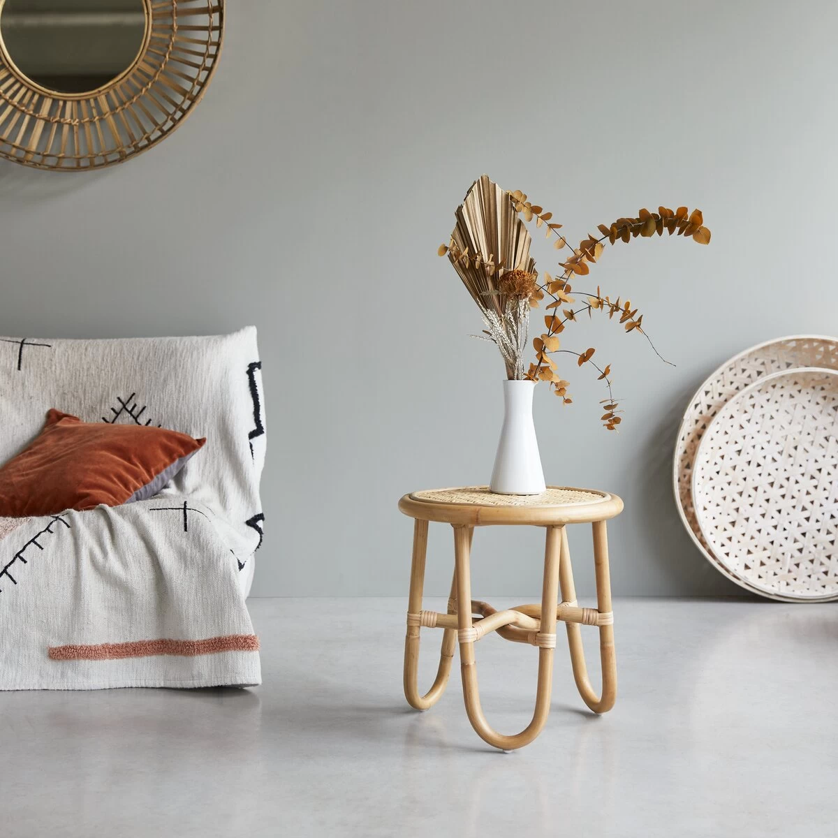 Lina - Bout De Canapé En Rotin