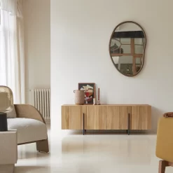 Honorine - Buffet Bas En Teck Massif 165 Cm