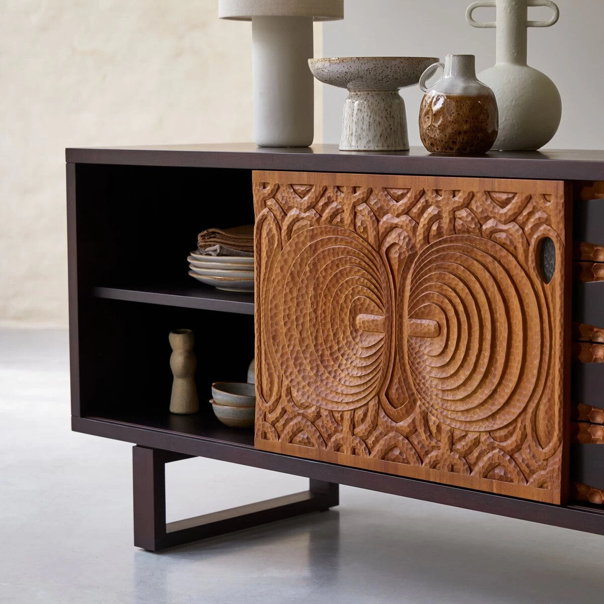 Frida - Buffet En Acajou Massif 205 Cm – Image 3