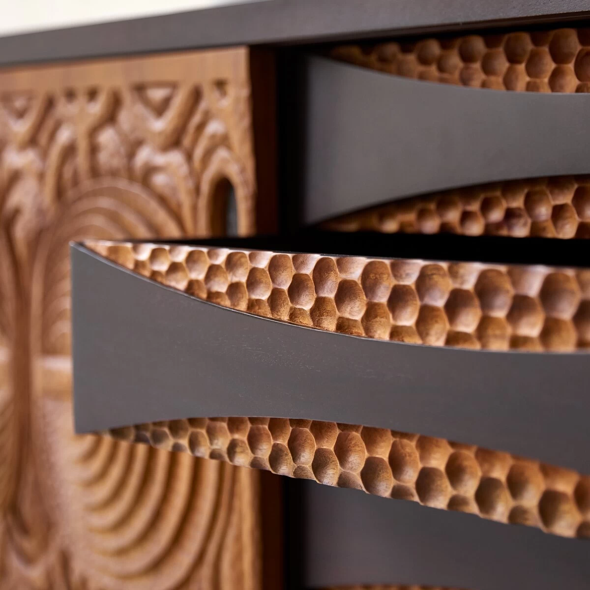 Frida - Buffet En Acajou Massif 205 Cm – Image 8