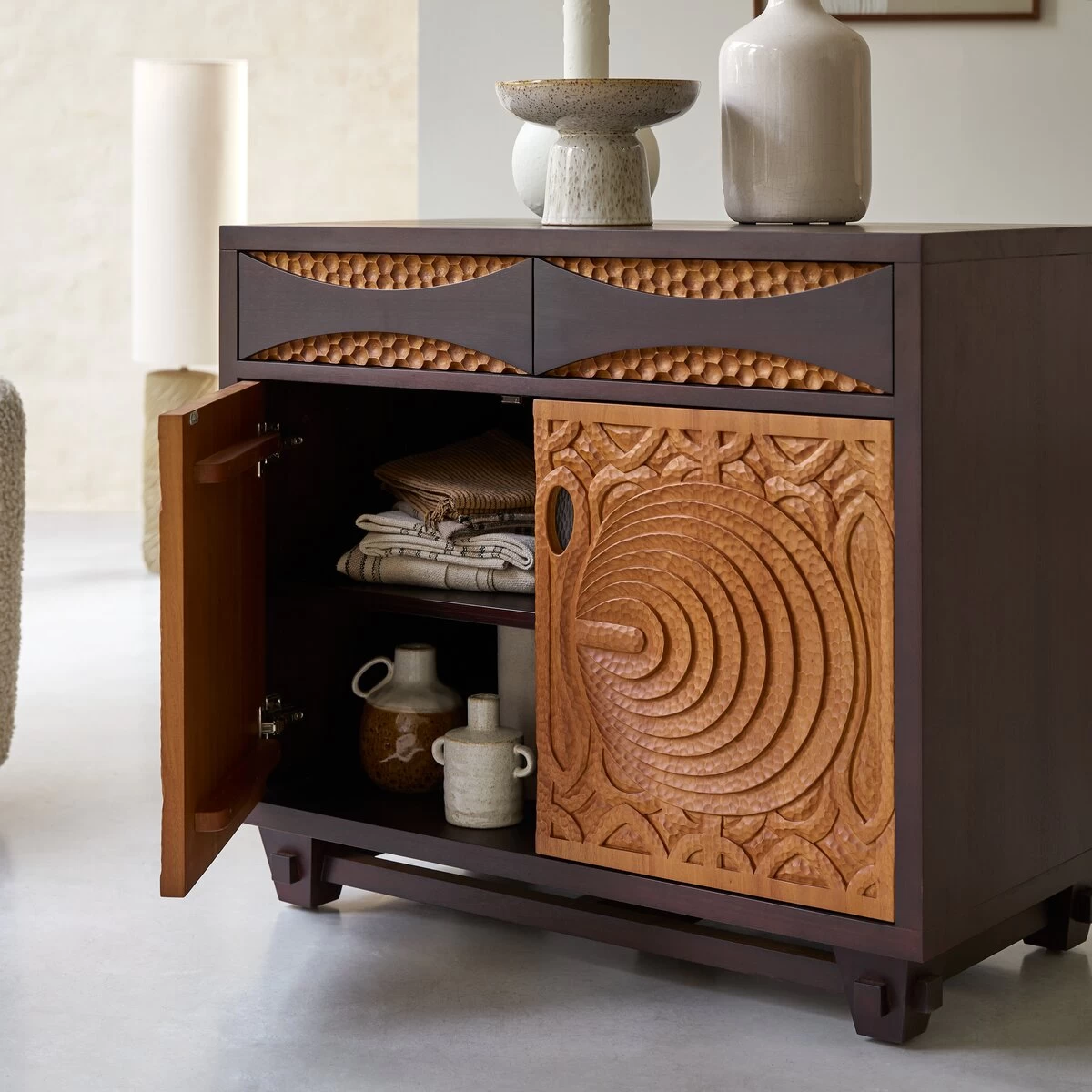 Frida - Buffet En Acajou Massif 93 Cm – Image 3