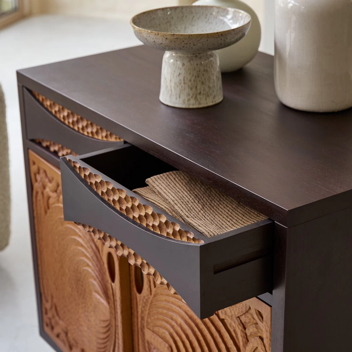 Frida - Buffet En Acajou Massif 93 Cm – Image 6