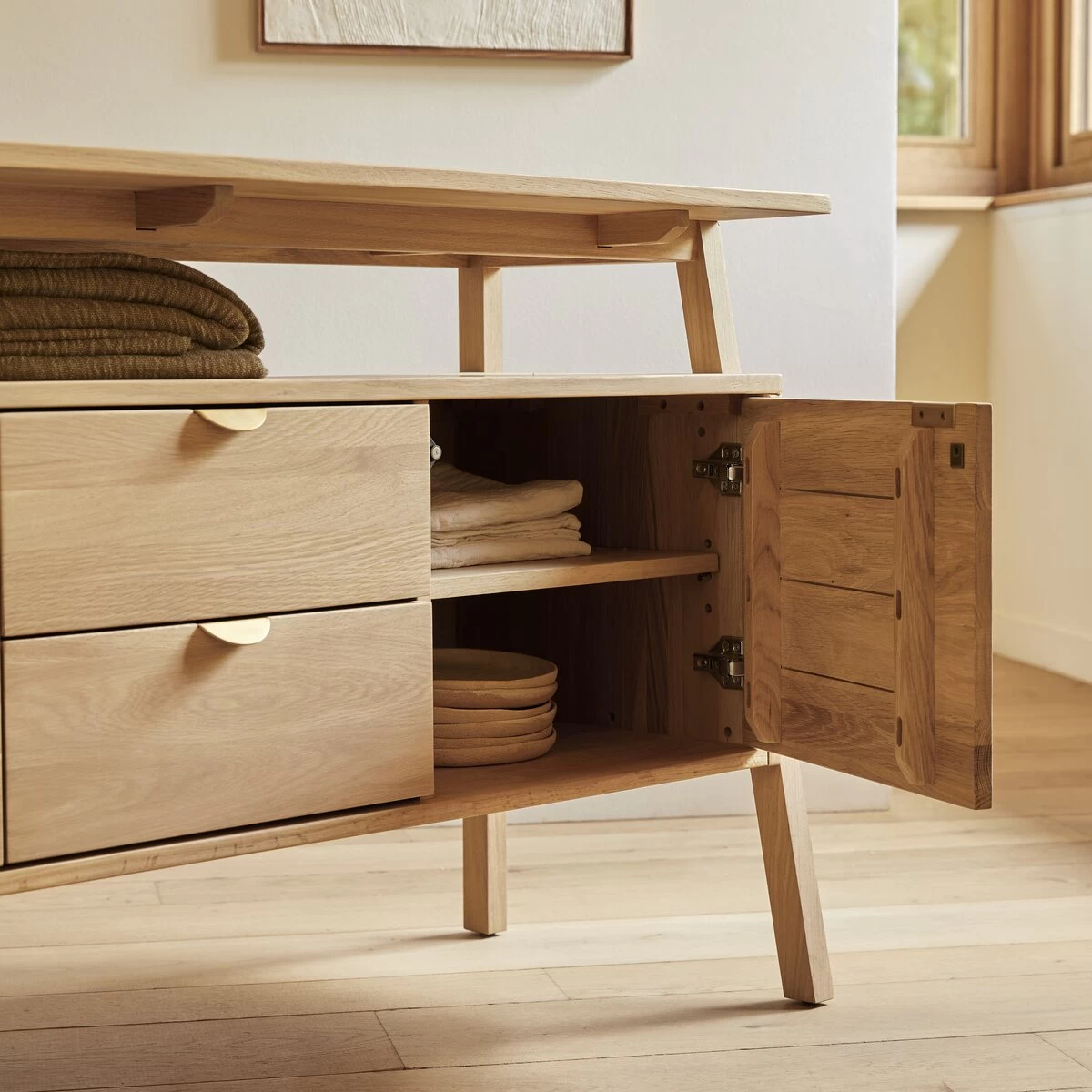 Pola - Buffet En Chêne Massif 140 Cm – Image 2