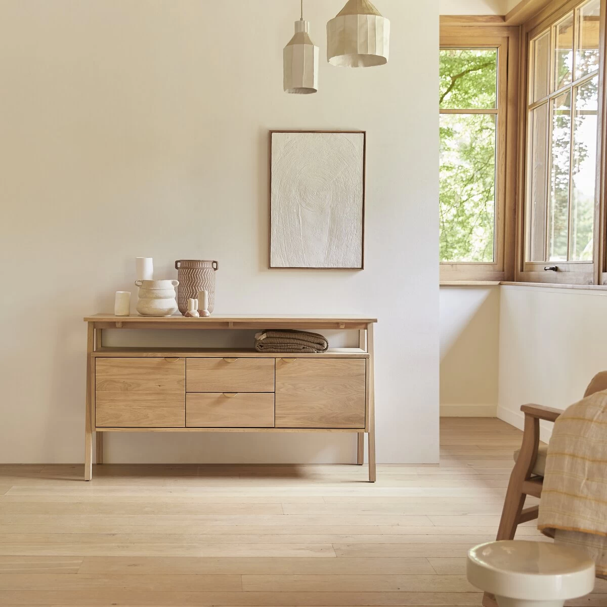 Pola - Buffet En Chêne Massif 140 Cm