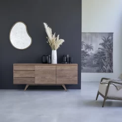 Esmée - Buffet En Noyer Massif 180 Cm