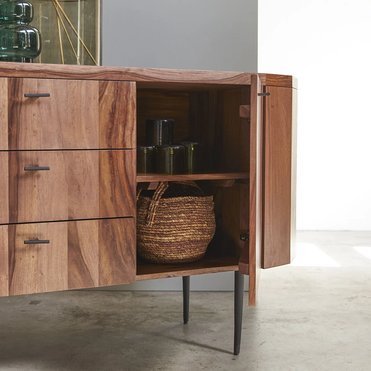 Jade - Buffet En Palissandre Massif Et Marbre 175 Cm – Image 6