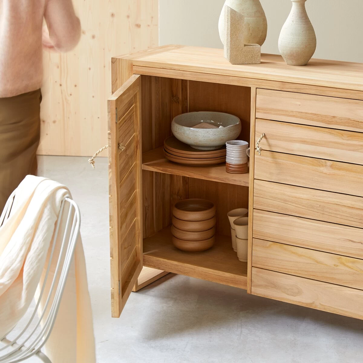 Minimalys - Buffet En Teck Massif 170 Cm – Image 2