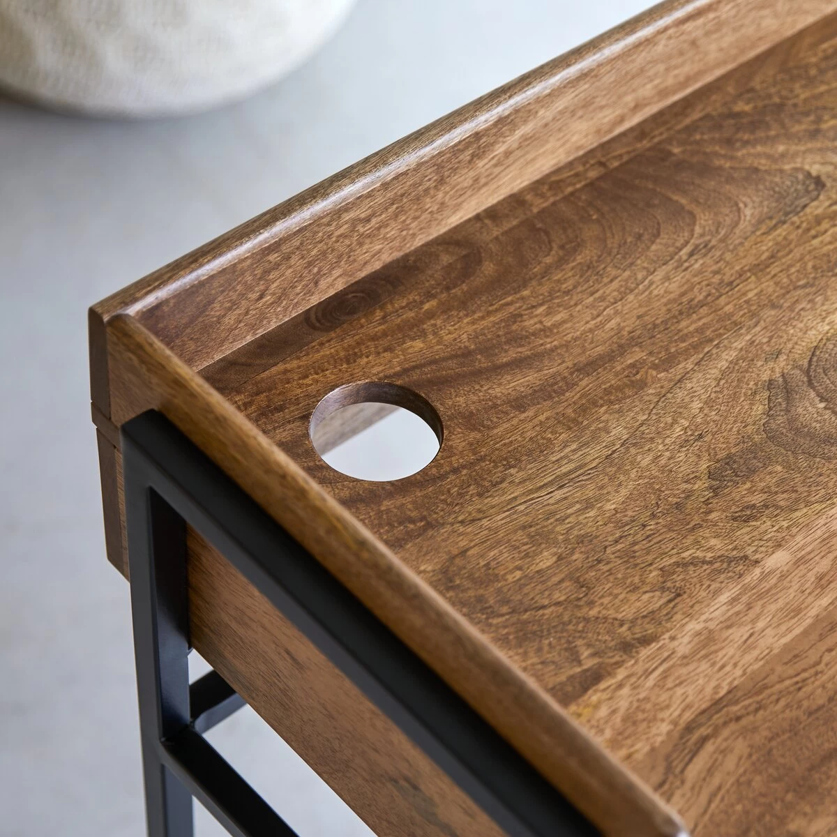 Hedda - Bureau En Manguier Massif Et Métal – Image 5