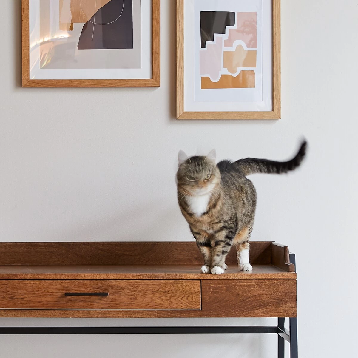 Hedda - Bureau En Manguier Massif Et Métal – Image 9