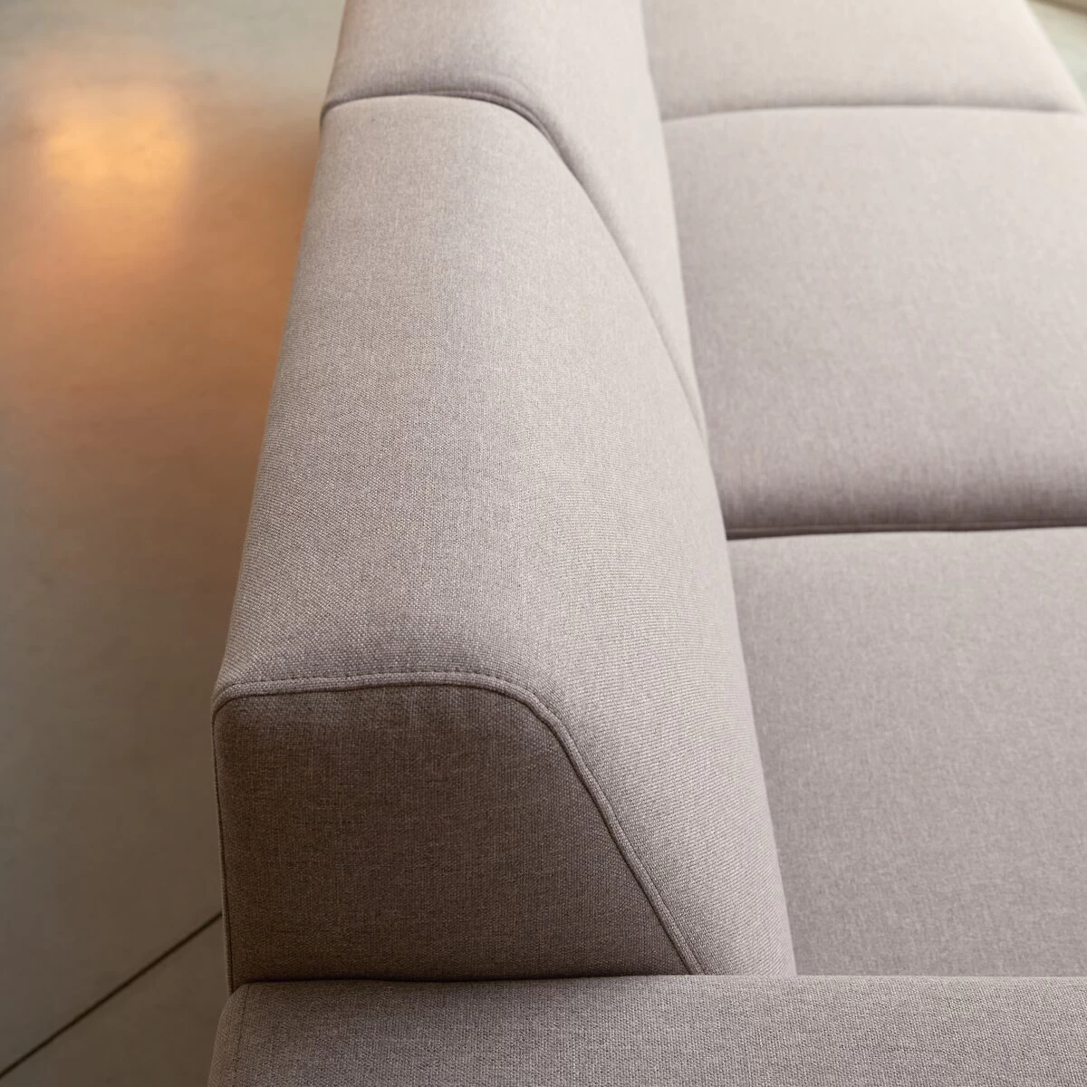 Lars - Canapé D'angle Gauche En Tissu Gris 300 X 150 Cm, 5 Places – Image 5