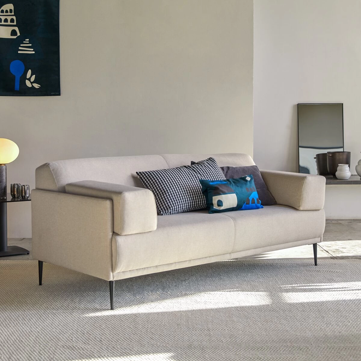 Finn - Canapé En Tissu écru 3 Places – Image 4