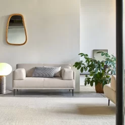 Finn - Canapé En Tissu écru 2-3 Places