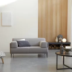 Finn - Canapé En Tissu Gris 2-3 Places