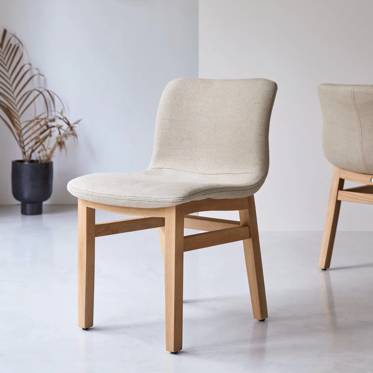 Cocoon - Chaise Linen En Chêne Massif – Image 8