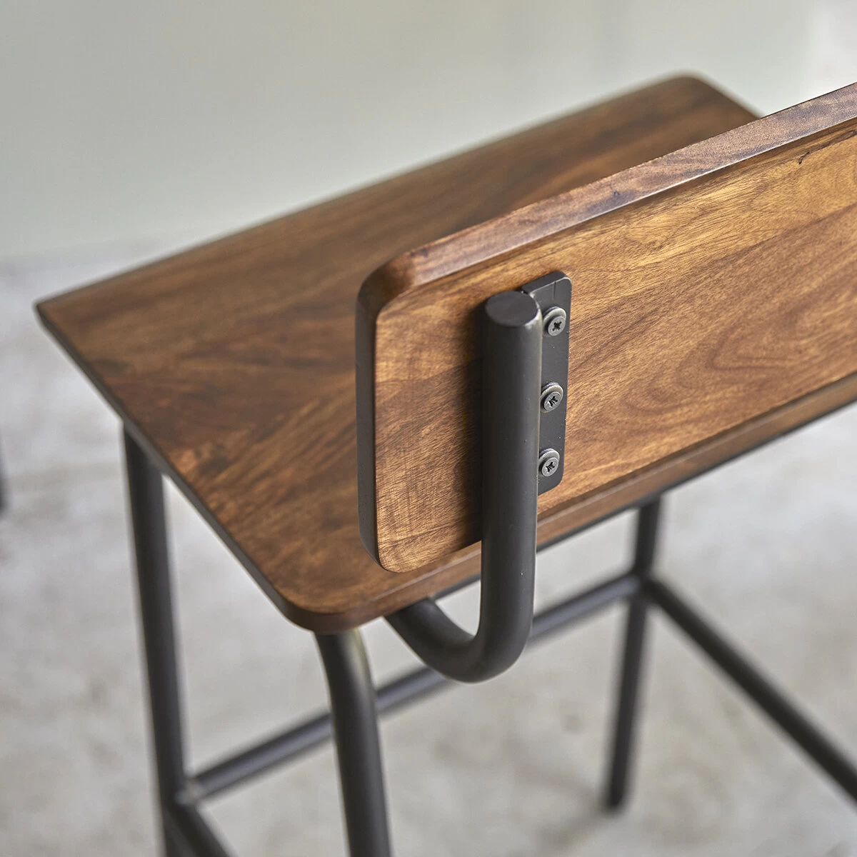 Talia - Chaise De Bar En Palissandre Massif Et Métal – Image 3