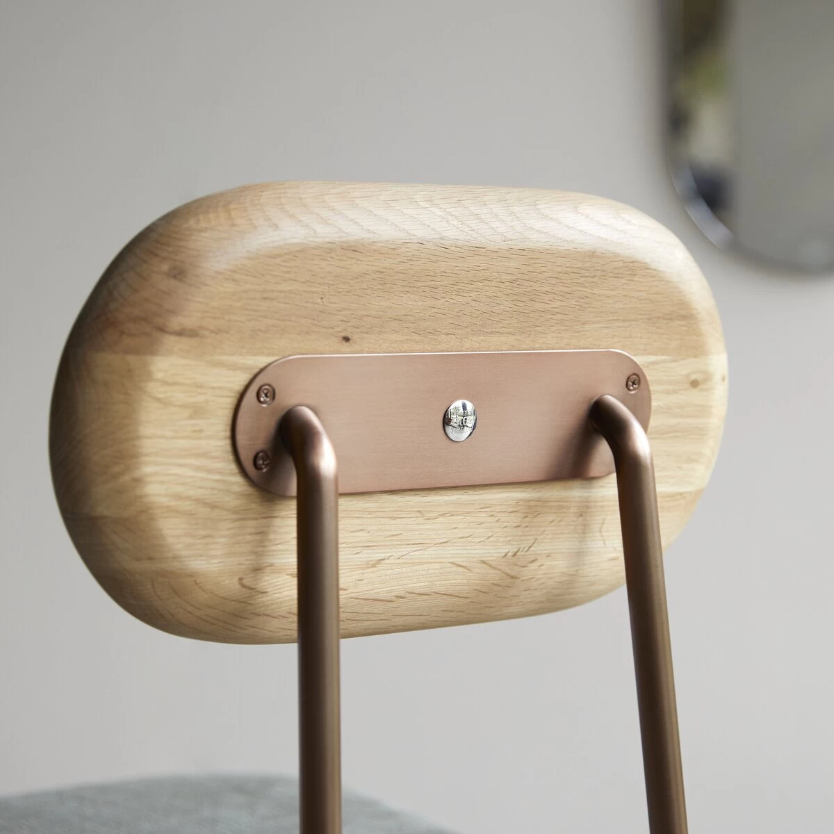 Yutapi - Chaise De Bar Linen Green En Chêne Massif – Image 3