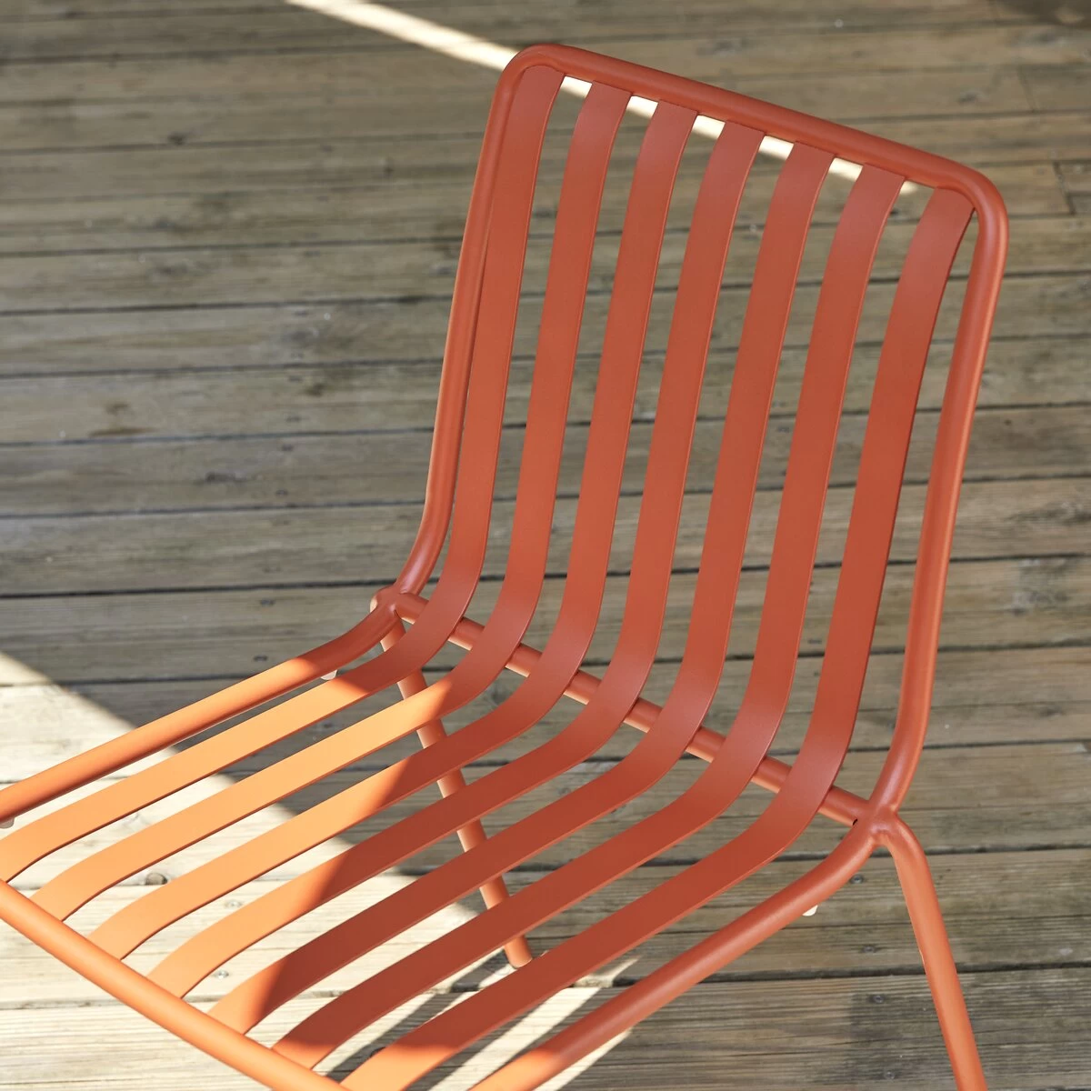 Gaby - Chaise De Jardin En Métal Orange – Image 2