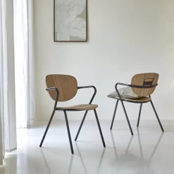 Ada - Chaise En Frêne Et Métal