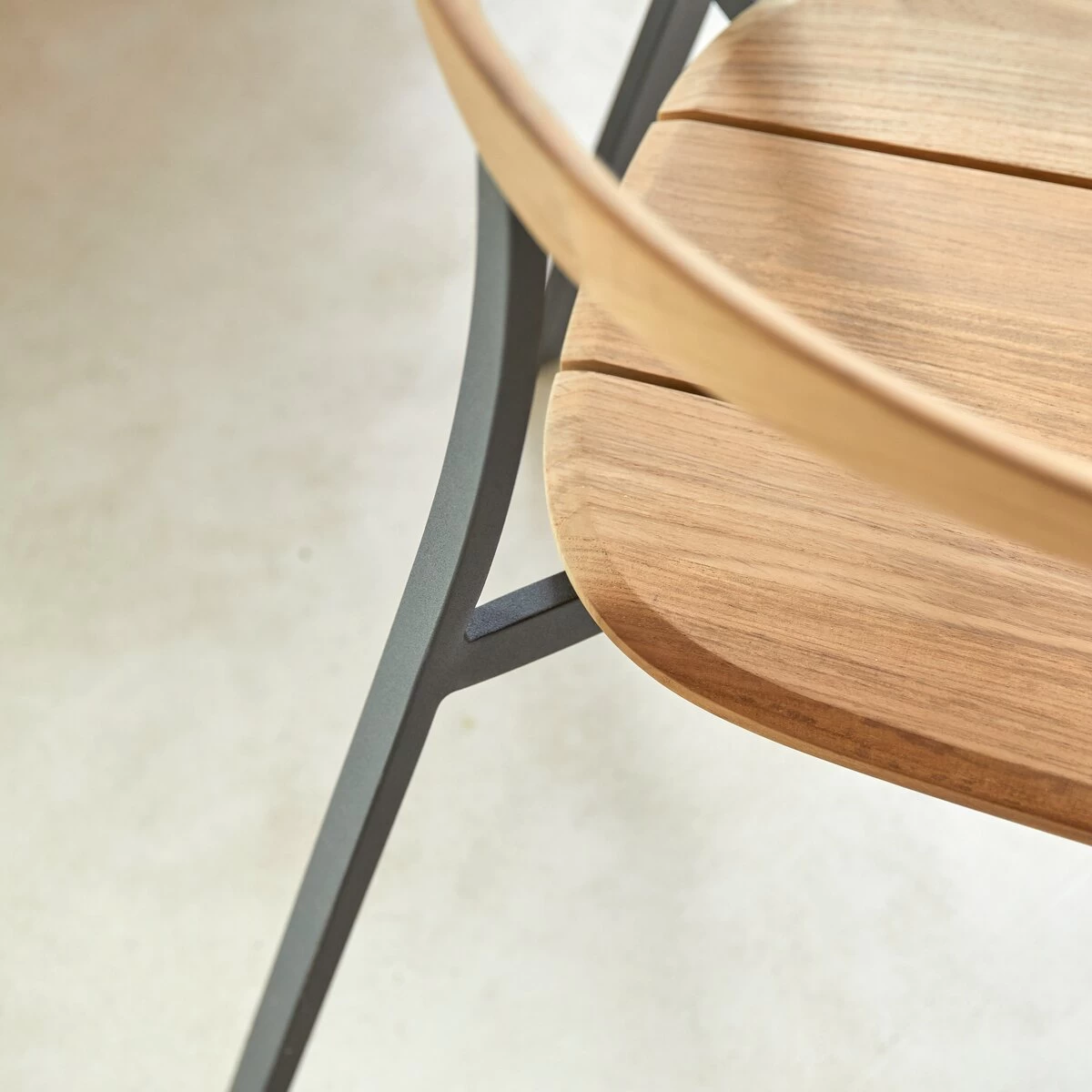 Arco - Chaise En Teck Massif Et Aluminium – Image 7