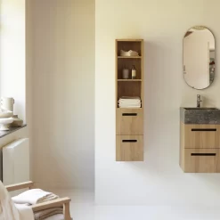 Line - Colonne En Chêne Massif