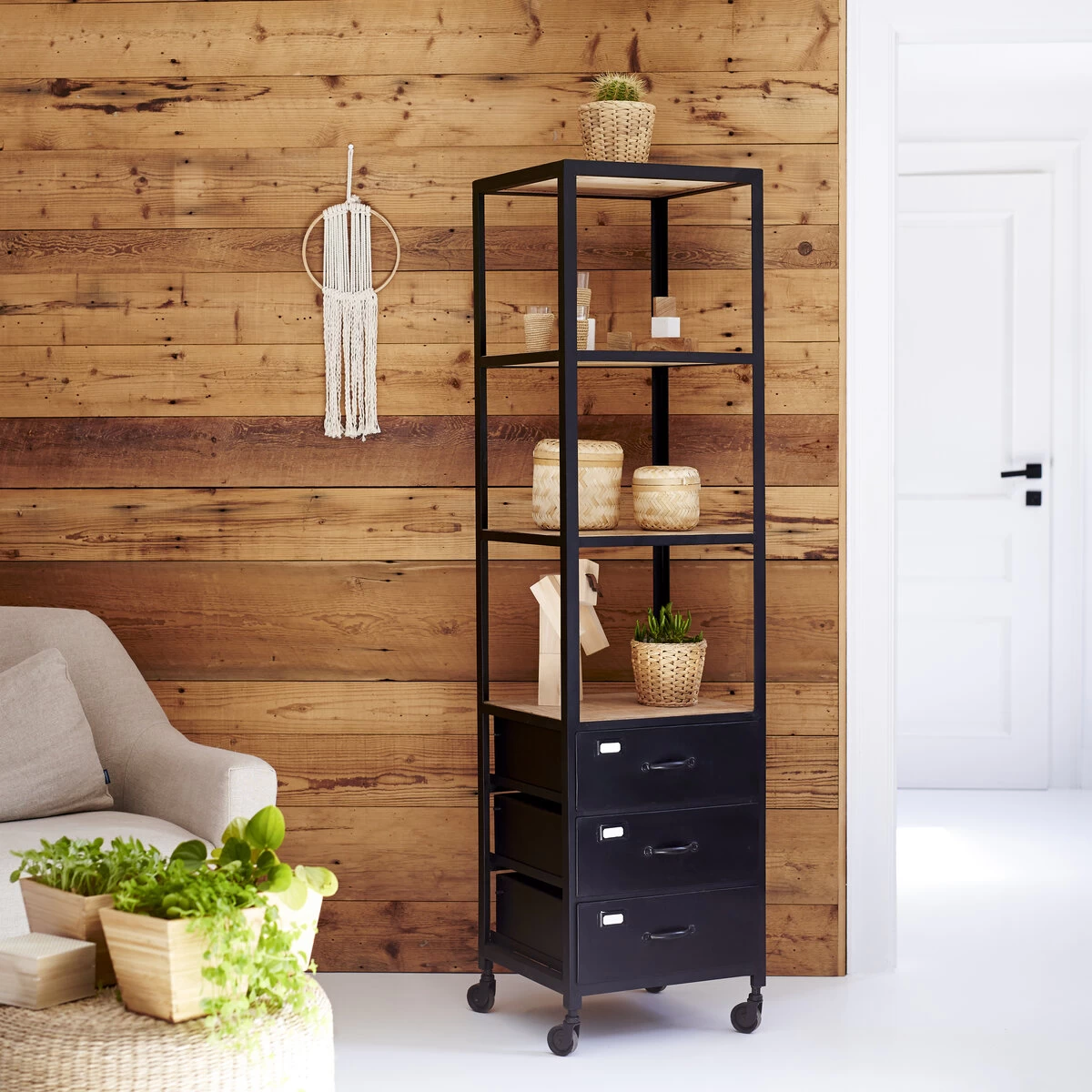 Industriel - Colonne En Manguier Et Métal – Image 4