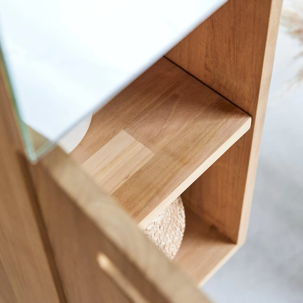 Line - Colonne Miroir En Teck Massif – Image 6
