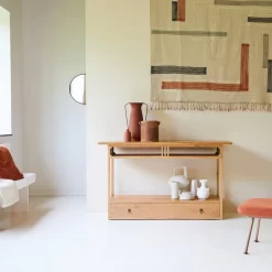 Clovis - Console 1 Tiroir En Chêne Massif