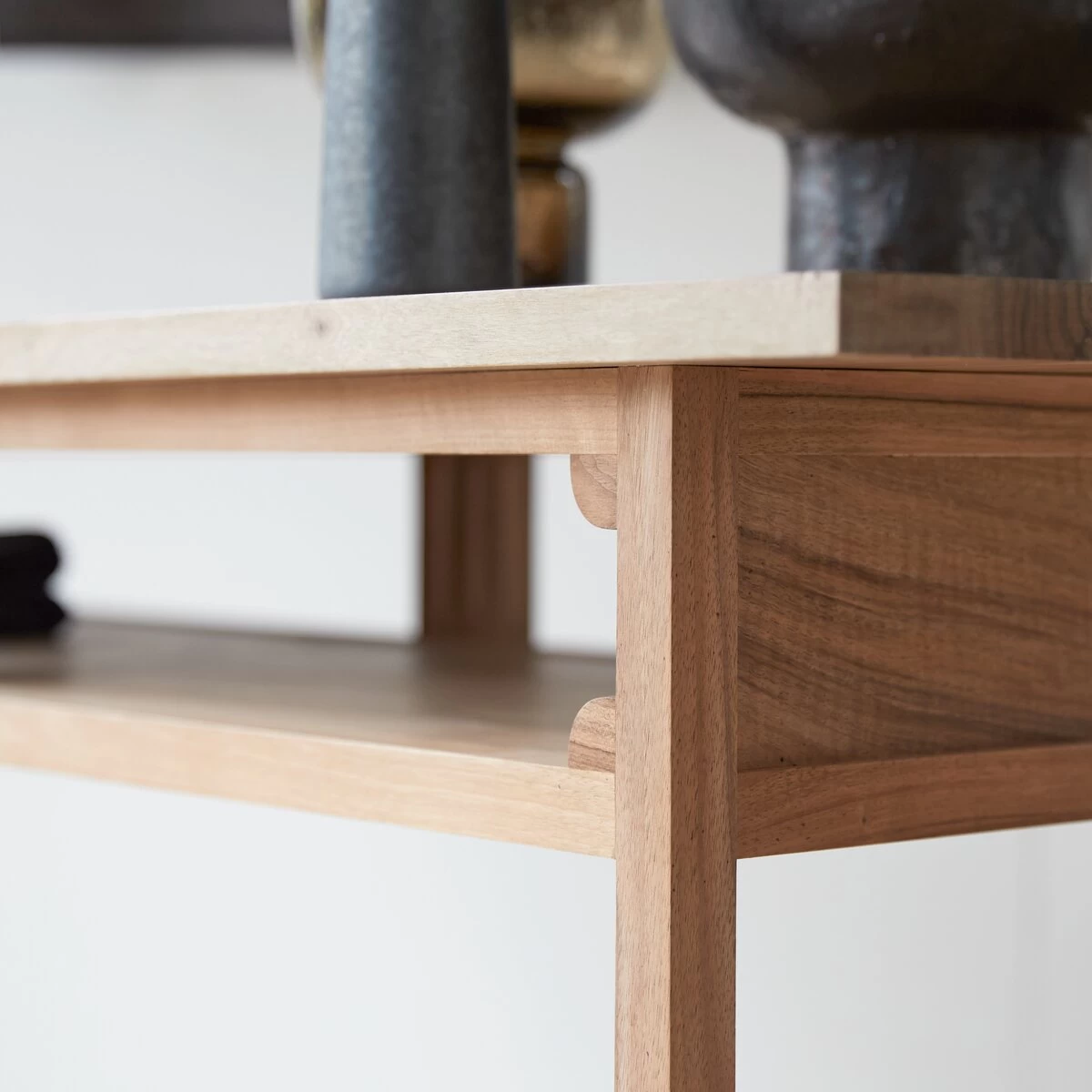 Clovis - Console 1 Tiroir En Noyer Massif Français – Image 6