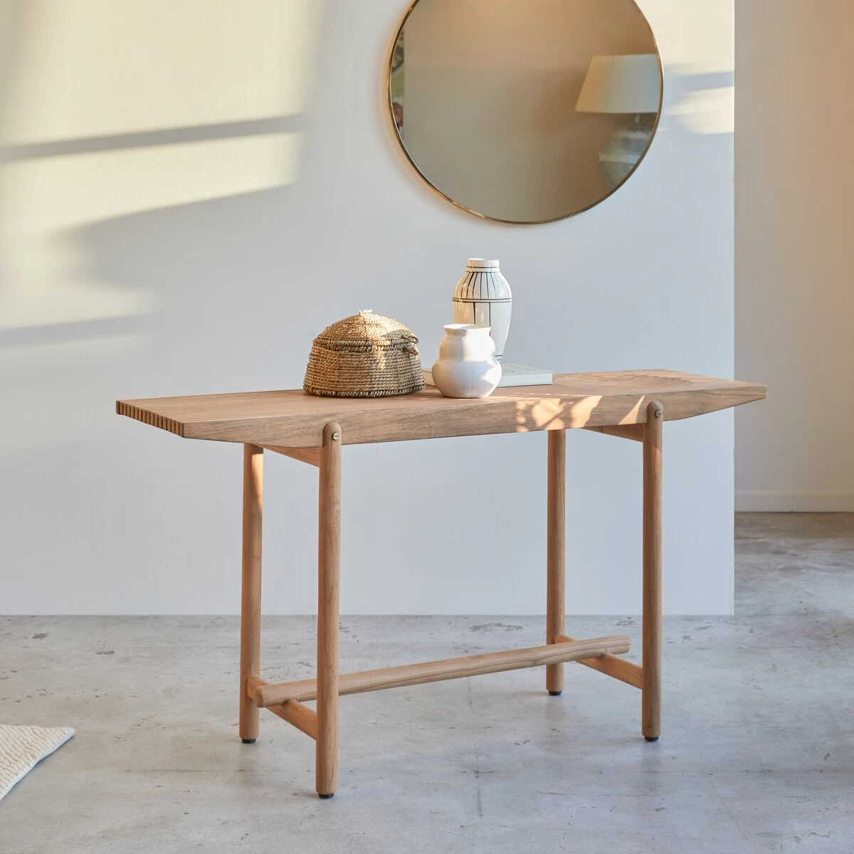 Fado - Console En Teck Massif – Image 4