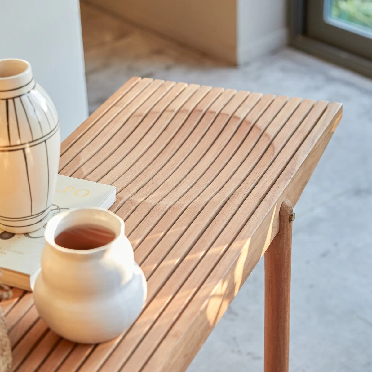 Fado - Console En Teck Massif – Image 5