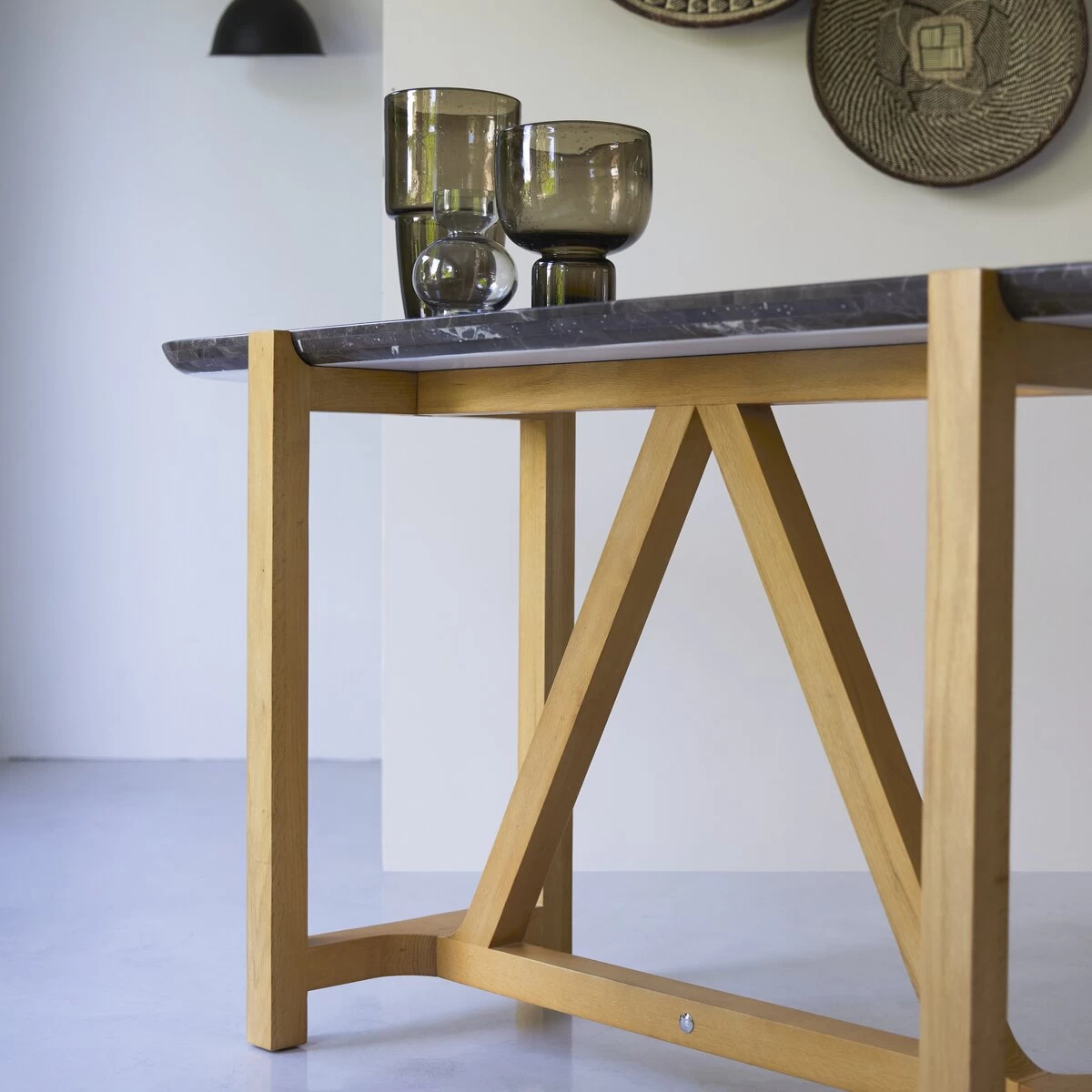 Stoneleaf - Console Stoneleaf En Chêne Massif Et Marbre – Image 3