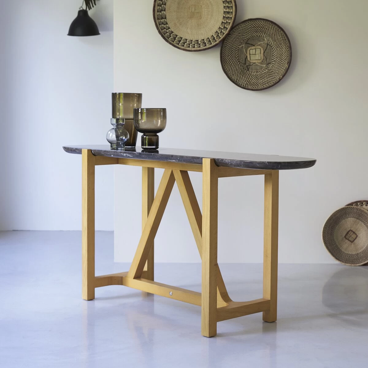 Stoneleaf - Console Stoneleaf En Chêne Massif Et Marbre – Image 5