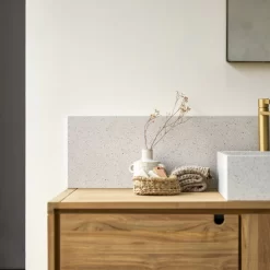 Ava - Crédence En Terrazzo Premium White 145 Cm
