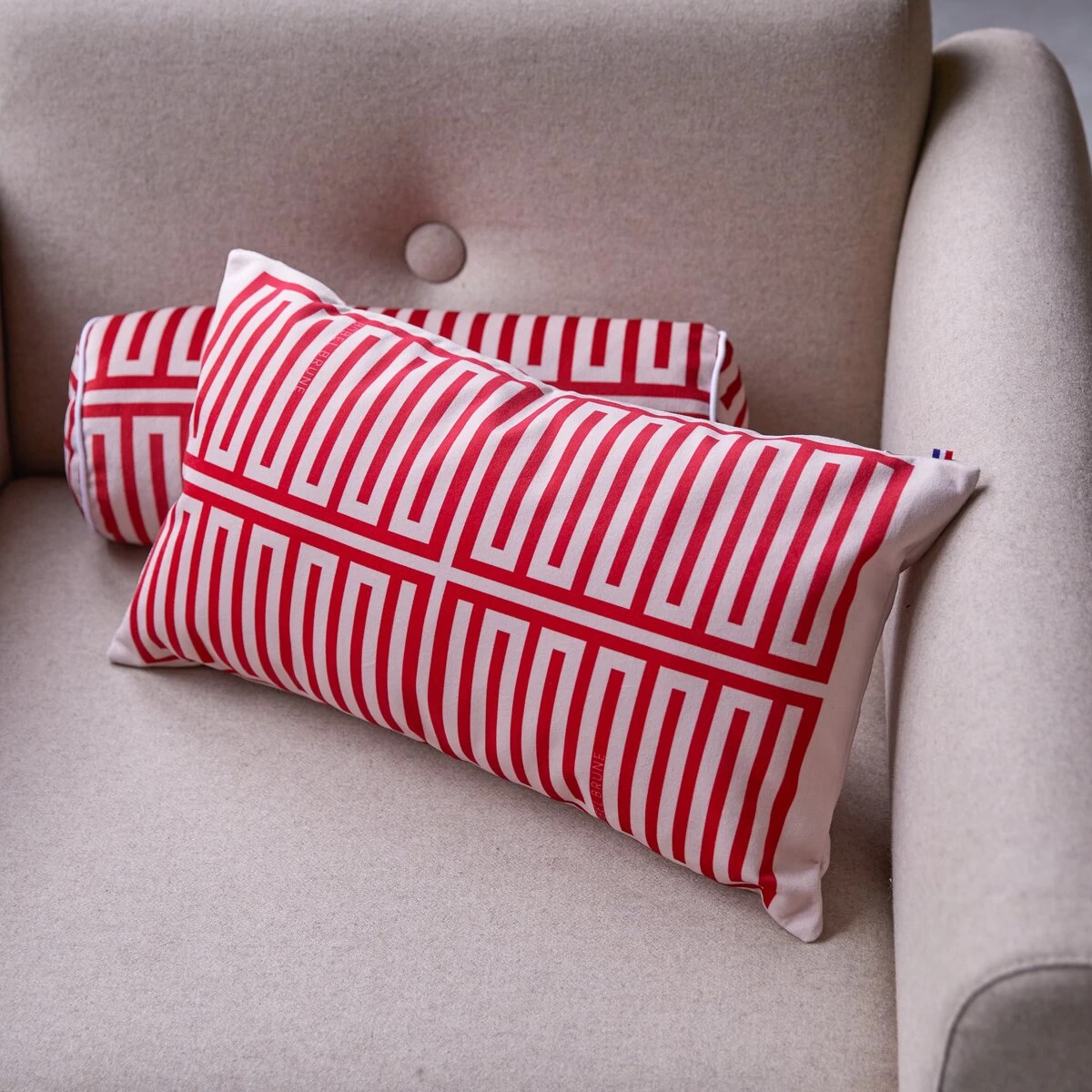 Elios - Coussin Français 50x30 Cm, Red – Image 2