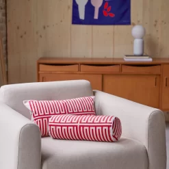 Elios - Coussin Traversin Français 40x15 Cm, Red